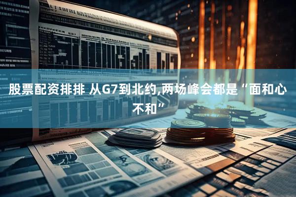 股票配资排排 从G7到北约,两场峰会都是“面和心不和”